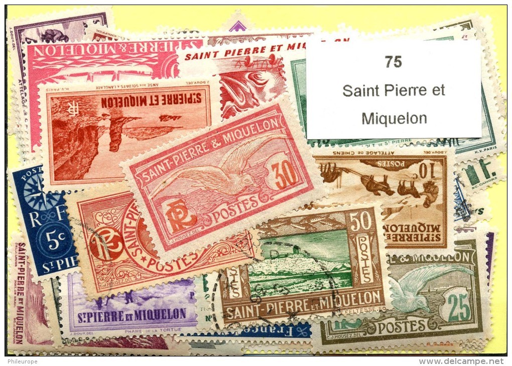 75 Timbres Saint Pierre Et Miquelon - Other & Unclassified