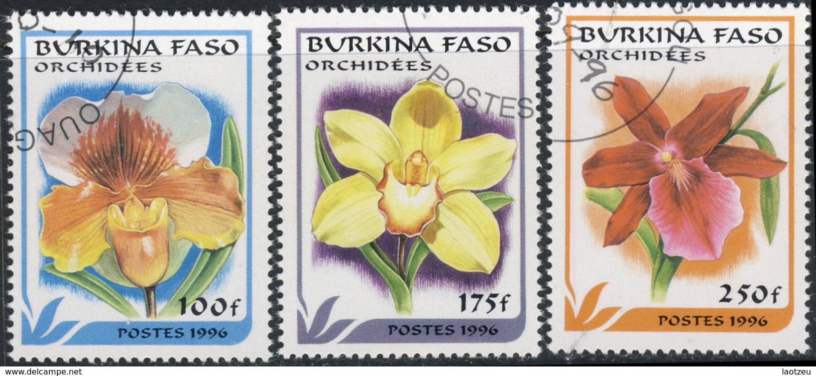 Burkina Faso 1996. ~ YT YT 994A/94C - Fleurs - Burkina Faso (1984-...)