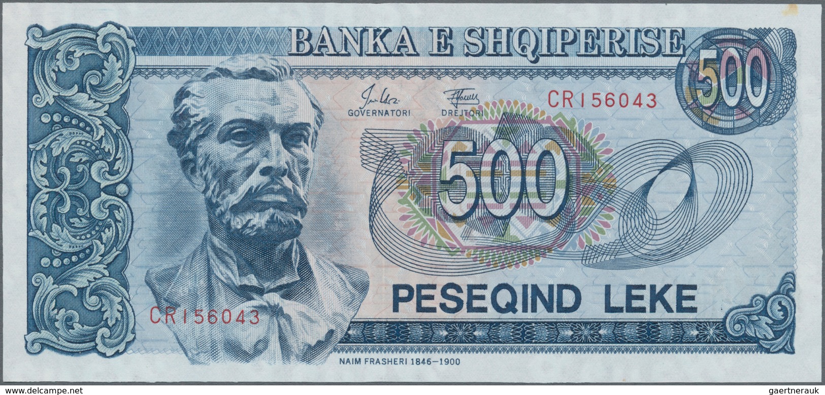 Albania / Albanien: 200, 500 And 1000 Leke 1992, P.52-54, Tiny Spot On The 500, Otherwise All In UNC - Albanië