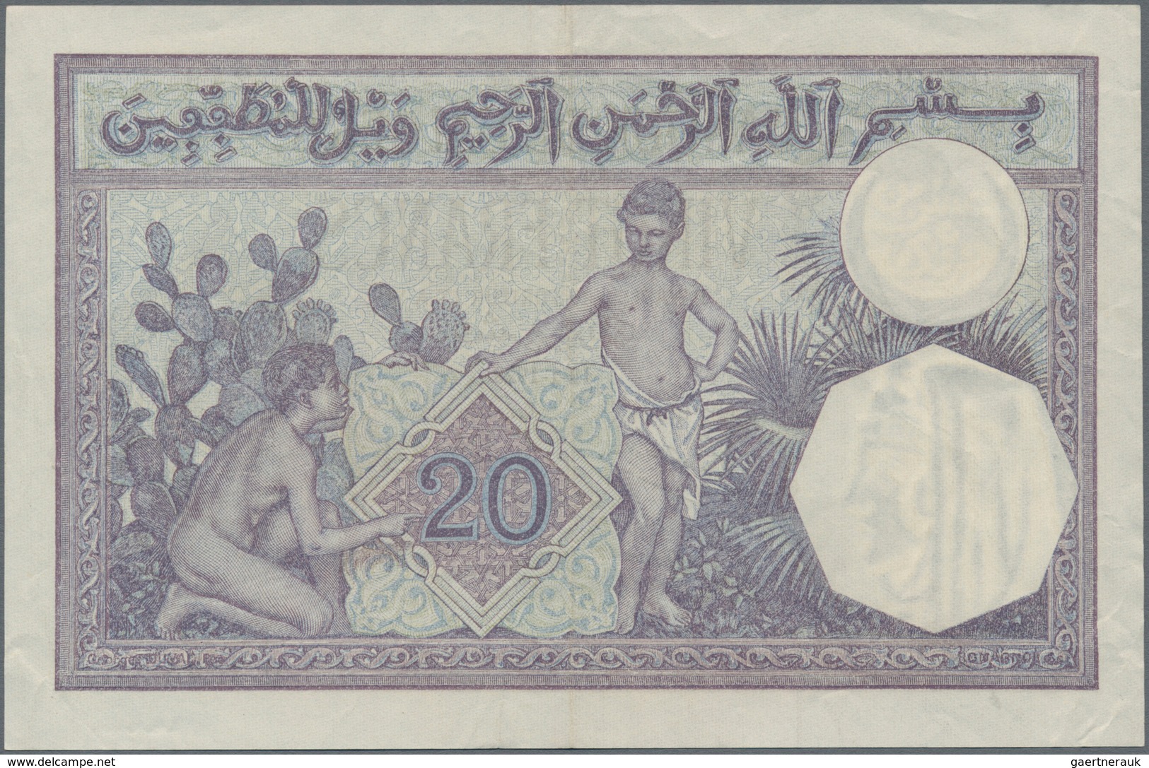 Algeria / Algerien: Banque De L'Algérie, Pair With 20 Francs 1925 And 1929, P.78b In F/VF Condition. - Argelia