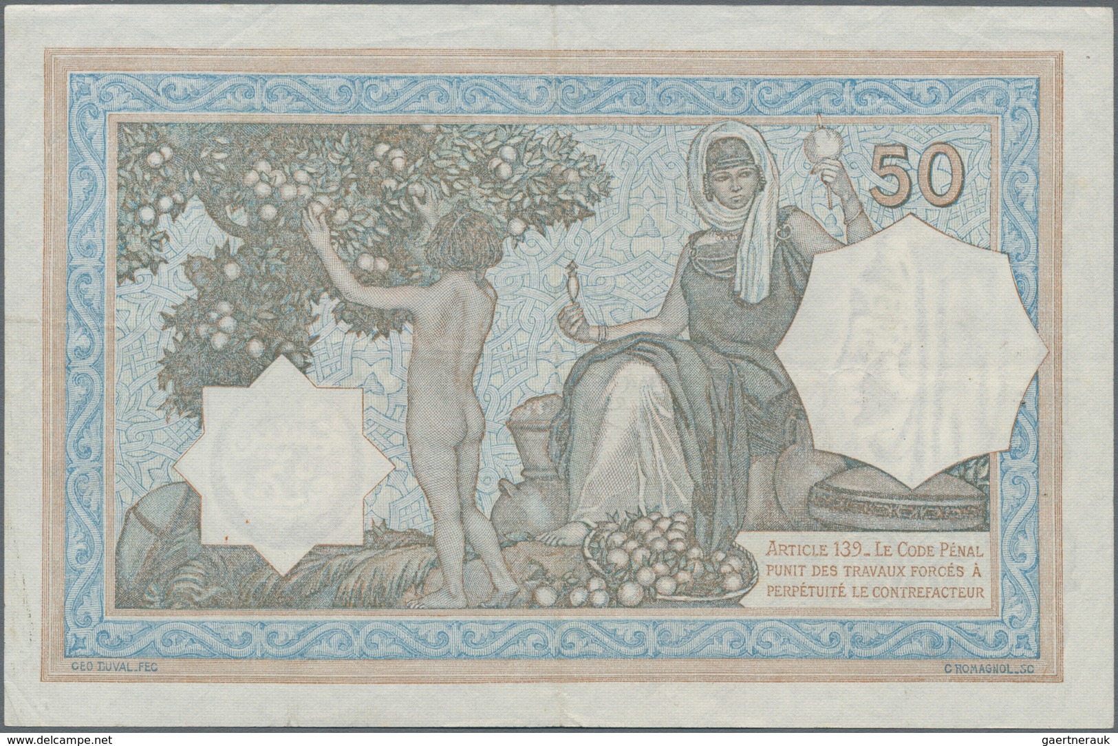 Algeria / Algerien: Banque De L'Algérie Pair With 50 Francs 1936 P.80 (VF+ With Pinholes) And 100 Fr - Algérie