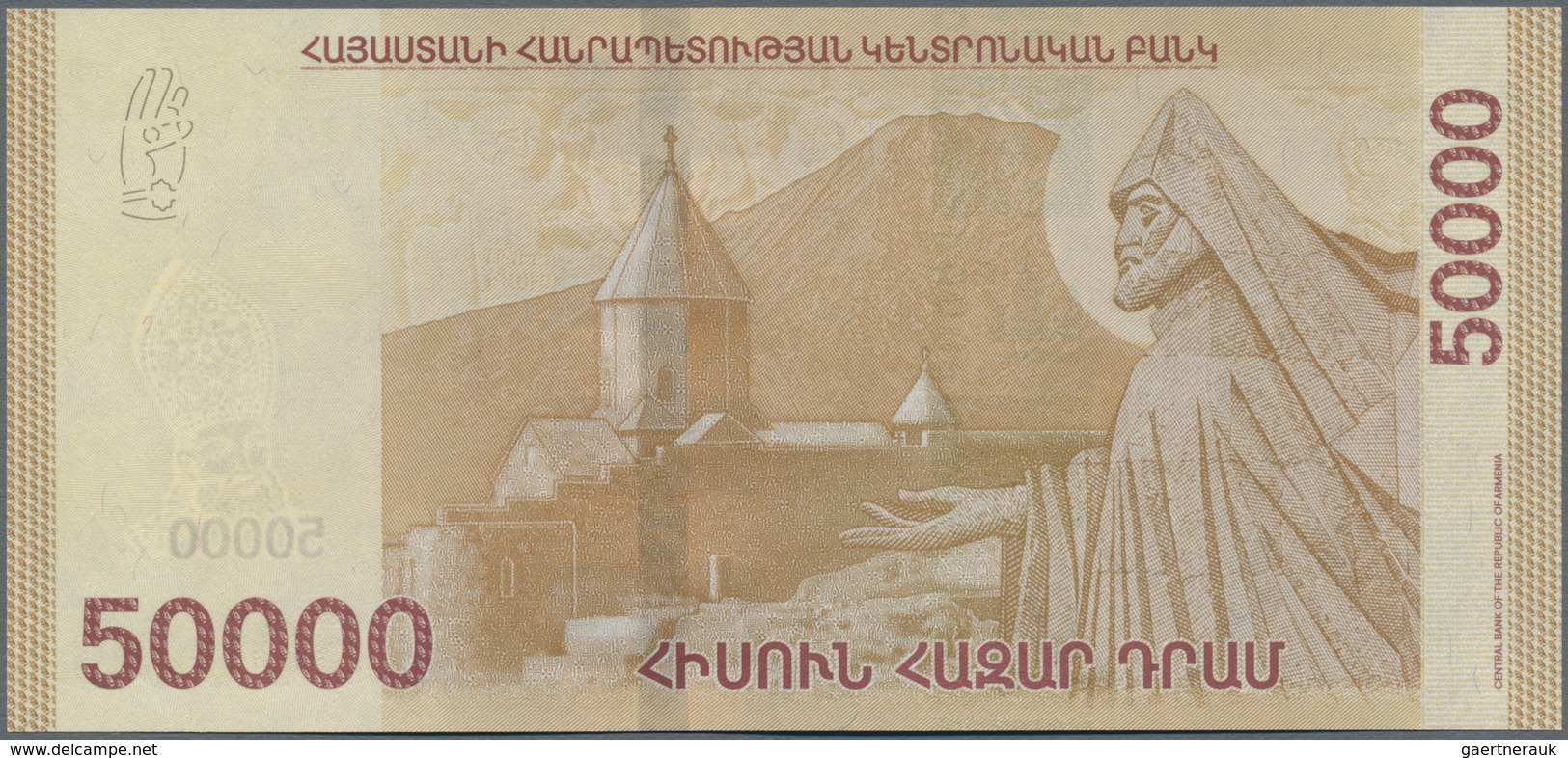 Armenia / Armenien: 50.000 Dram 2018, P.new In Perfect UNC Condition. - Armenië