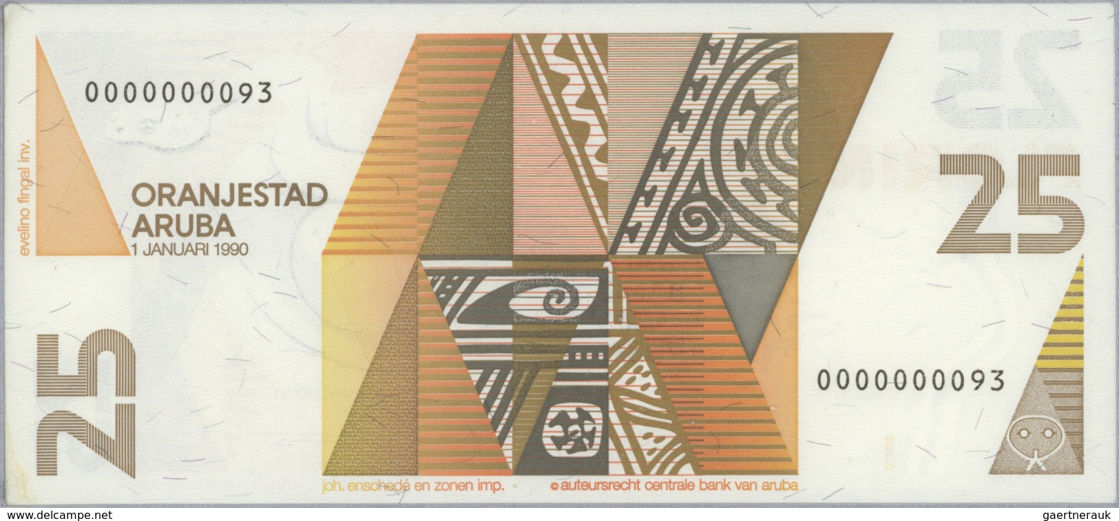 Aruba: official collectors book issued by the Central Bank of Aruba commemorating the first Banknote