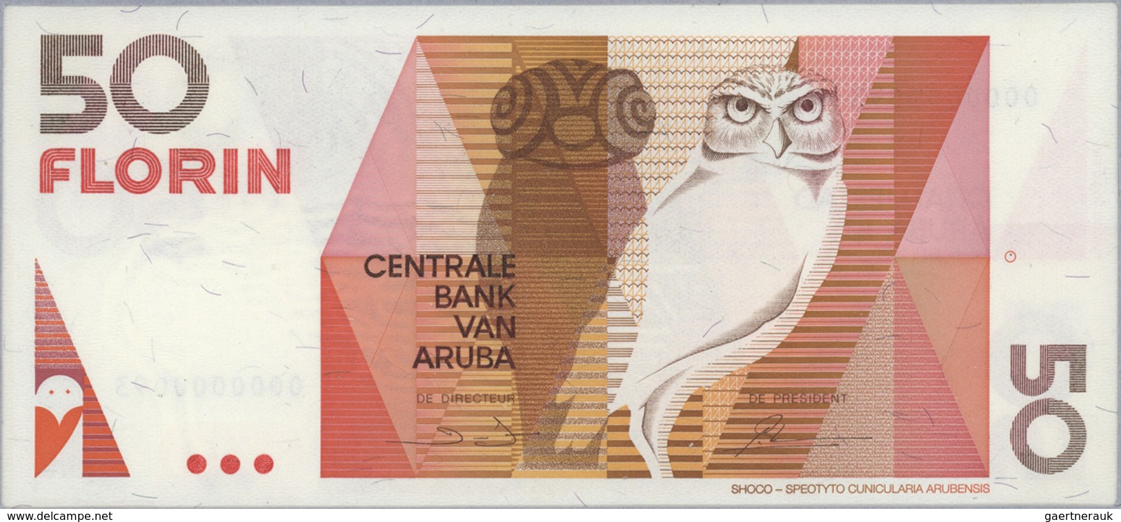Aruba: official collectors book issued by the Central Bank of Aruba commemorating the first Banknote