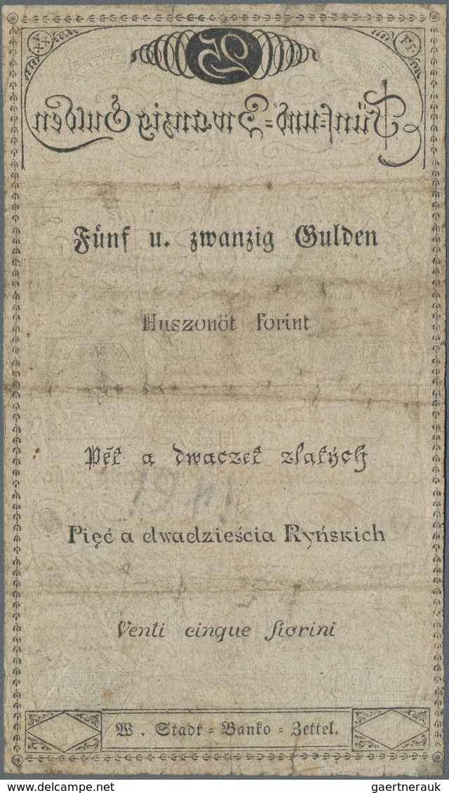 Austria / Österreich: Wiener Stadt-Banco-Zettel 25 Gulden 1806, P.A40, Still Nice Without Larger Dam - Austria