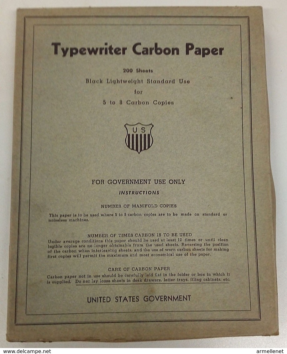 Boîte De Papier Carbone US Pour Machine à écrire - Equipement