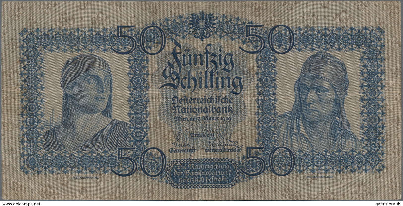 Austria / Österreich: 50 Schilling 1929, P.96, Highly Rare And Still Great Original Shape, Stronger - Austria