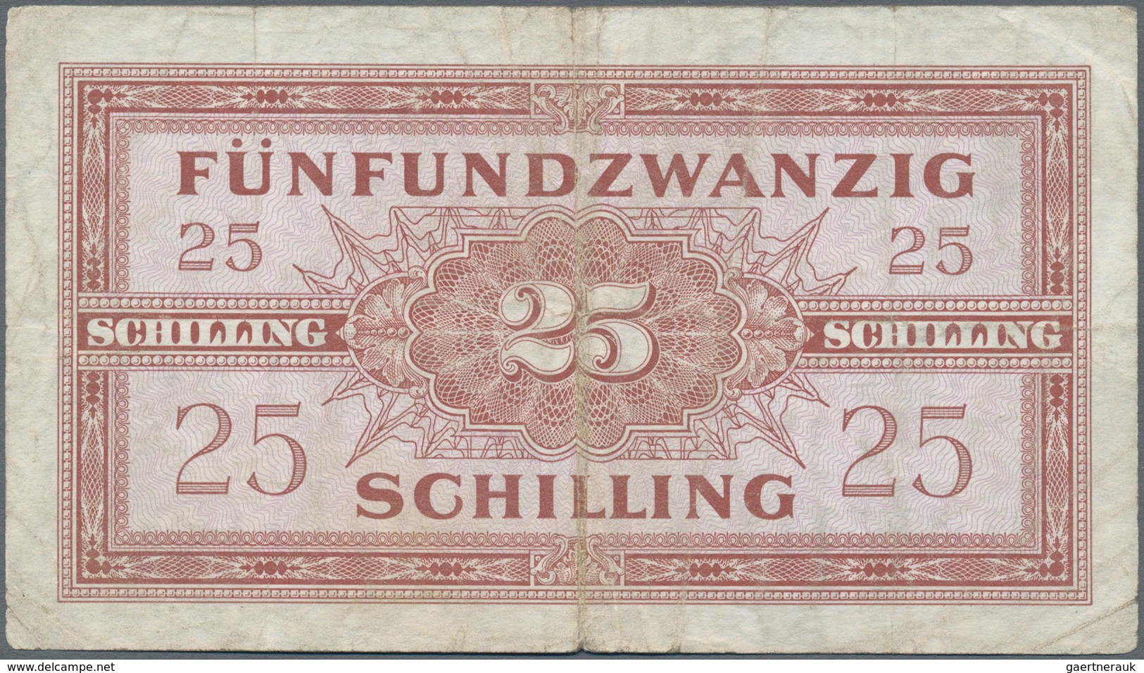 Austria / Österreich: 25 Schilling AMB 1944, P.108a, Lightly Toned Paper And Tiny Margin Split. Cond - Austria