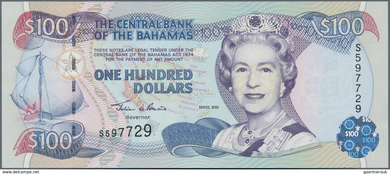 Bahamas: 100 Dollars 2000, P.67 In Perfect UNC Condition. - Bahamas