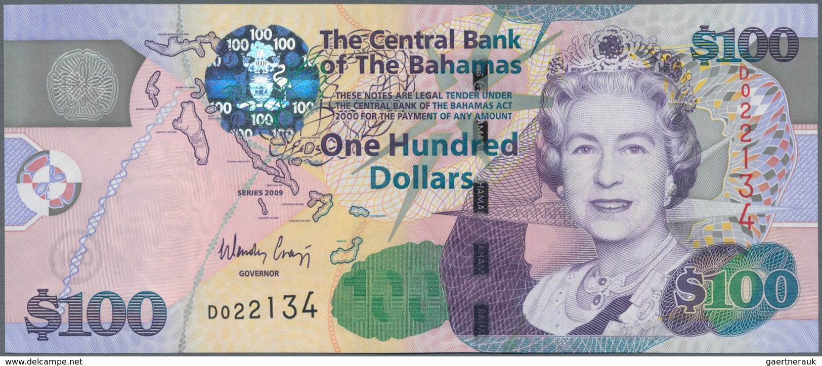 Bahamas: 100 Dollars 2009, P.76 In Perfect UNC Condition. - Bahamas