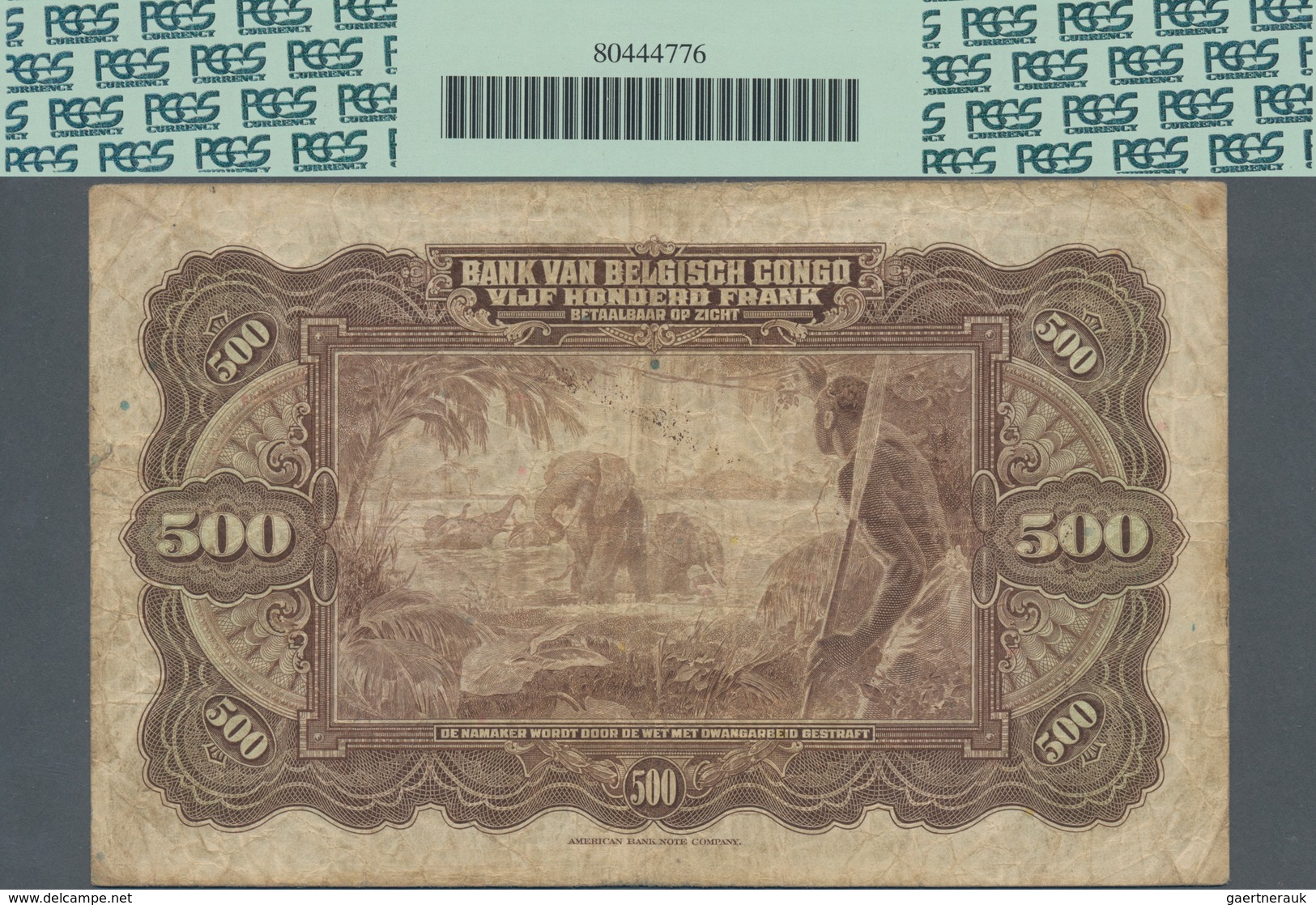 Belgian Congo / Belgisch Kongo: Banque Du Congo Belge 500 Francs ND(1941), P.18Aa, Highly Rare Bankn - Zonder Classificatie