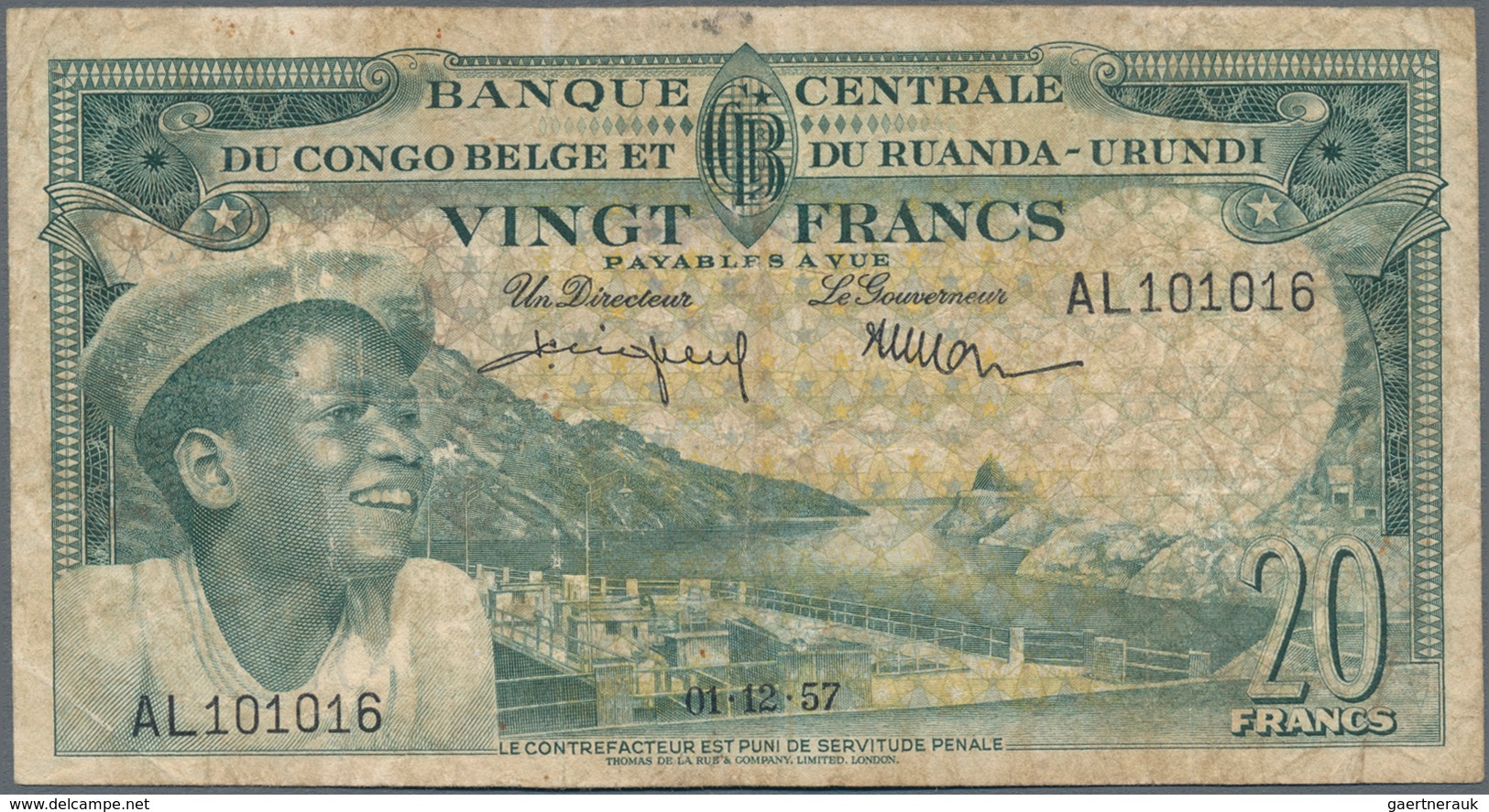 Belgian Congo / Belgisch Kongo: Pair With 20 Francs December 1st 1957 P.31 (F) And 20 Francs August - Sin Clasificación