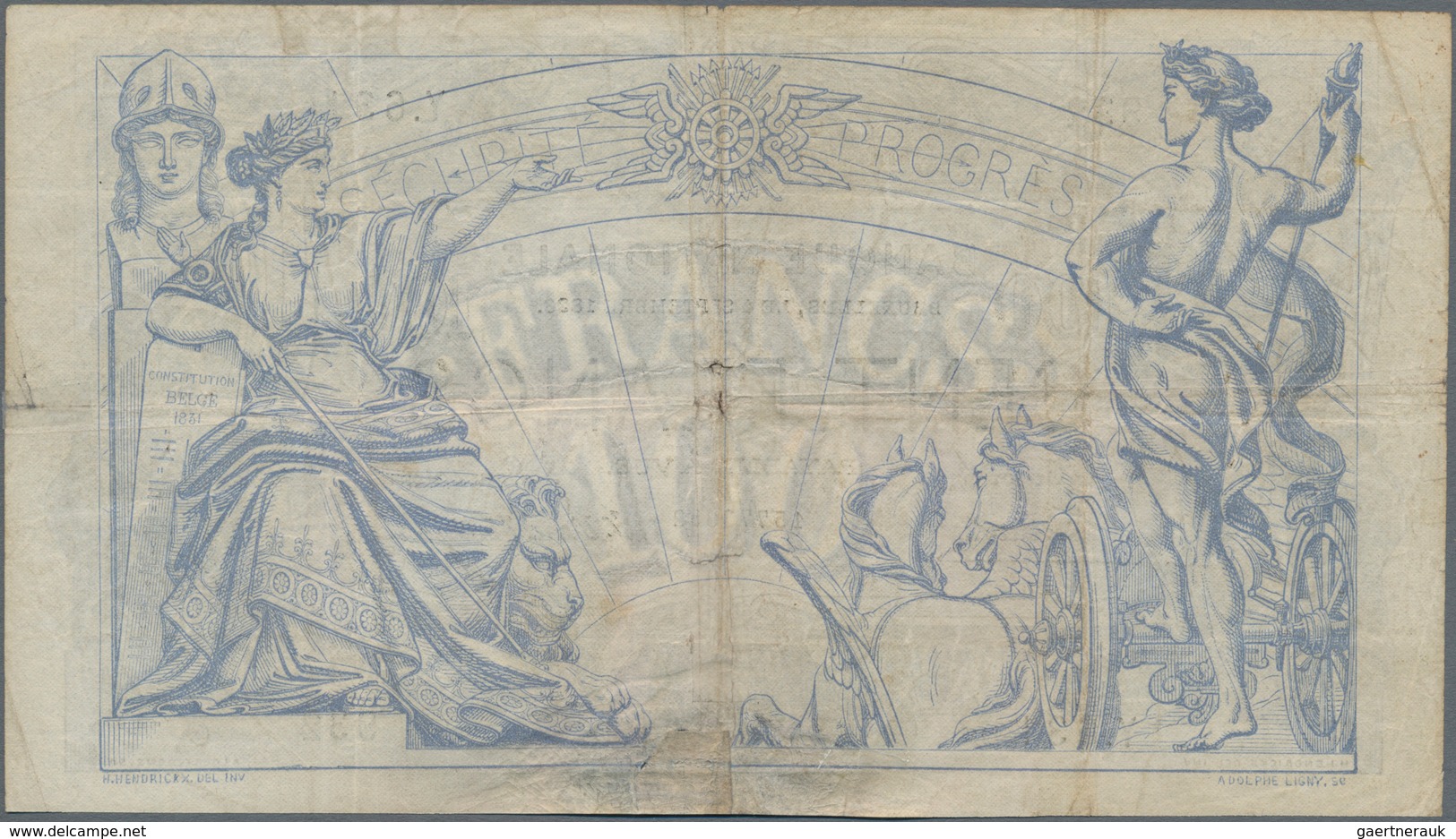 Belgium / Belgien: Banque Nationale 100 Francs 1896, P.64, Extraordinary Rare Banknote In Still Grea - Sonstige & Ohne Zuordnung