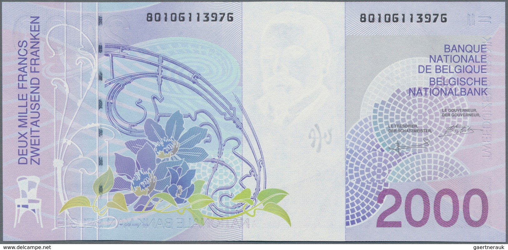 Belgium / Belgien: 2000 Francs ND(1994-2001), P.151 In Perfect UNC Condition. - Andere & Zonder Classificatie