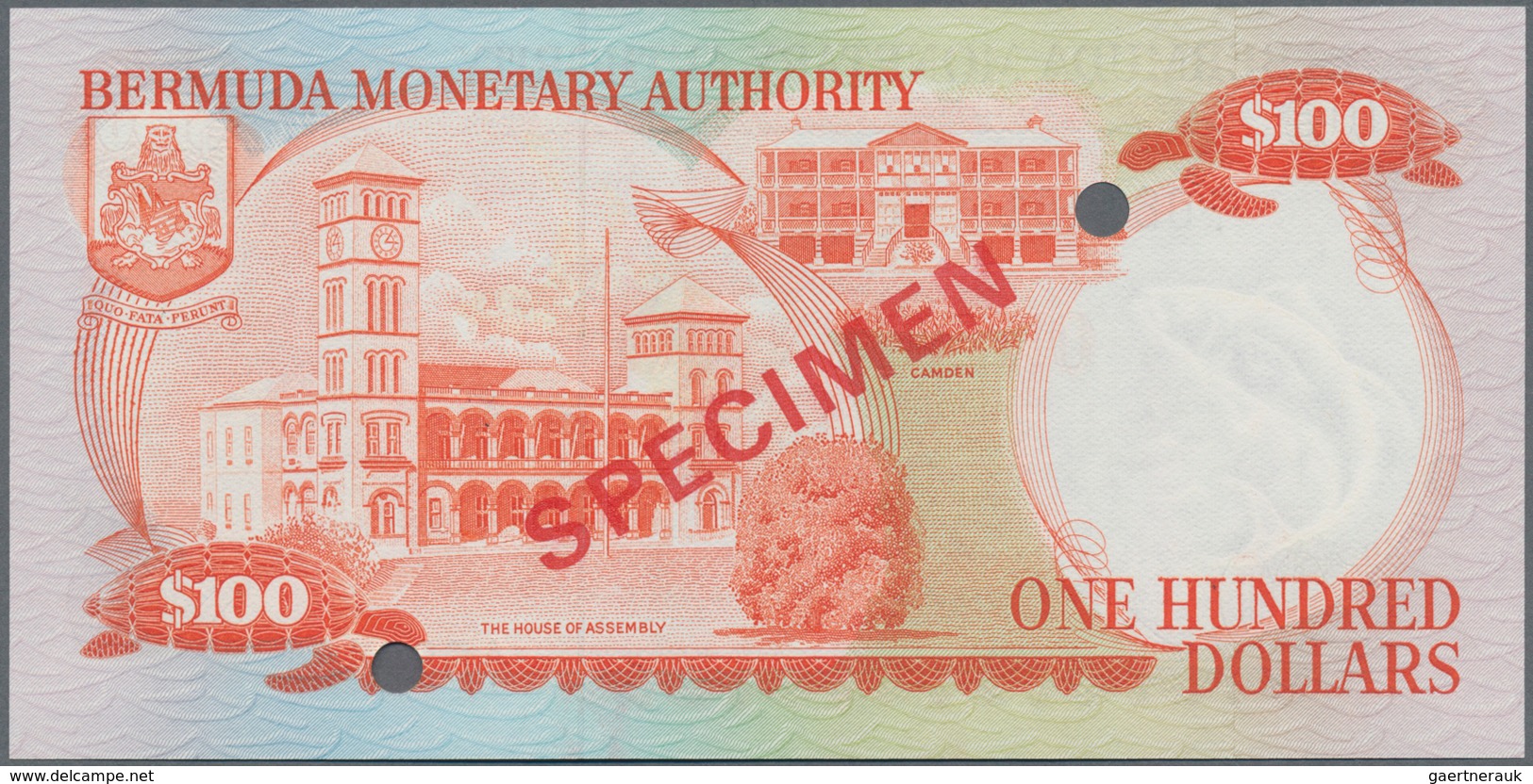 Bermuda: Nice Specimen Set Of The Bermuda Monetary Authority With 1, 5, 10, 20, 50 And 100 Dollars S - Bermuda