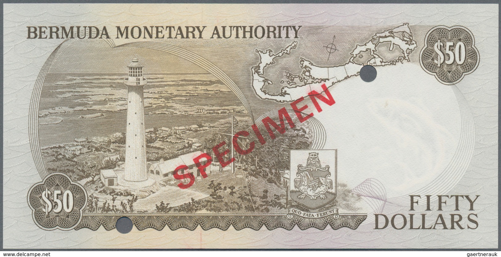 Bermuda: Nice Specimen set of the Bermuda Monetary Authority with 1, 5, 10, 20, 50 and 100 Dollars S