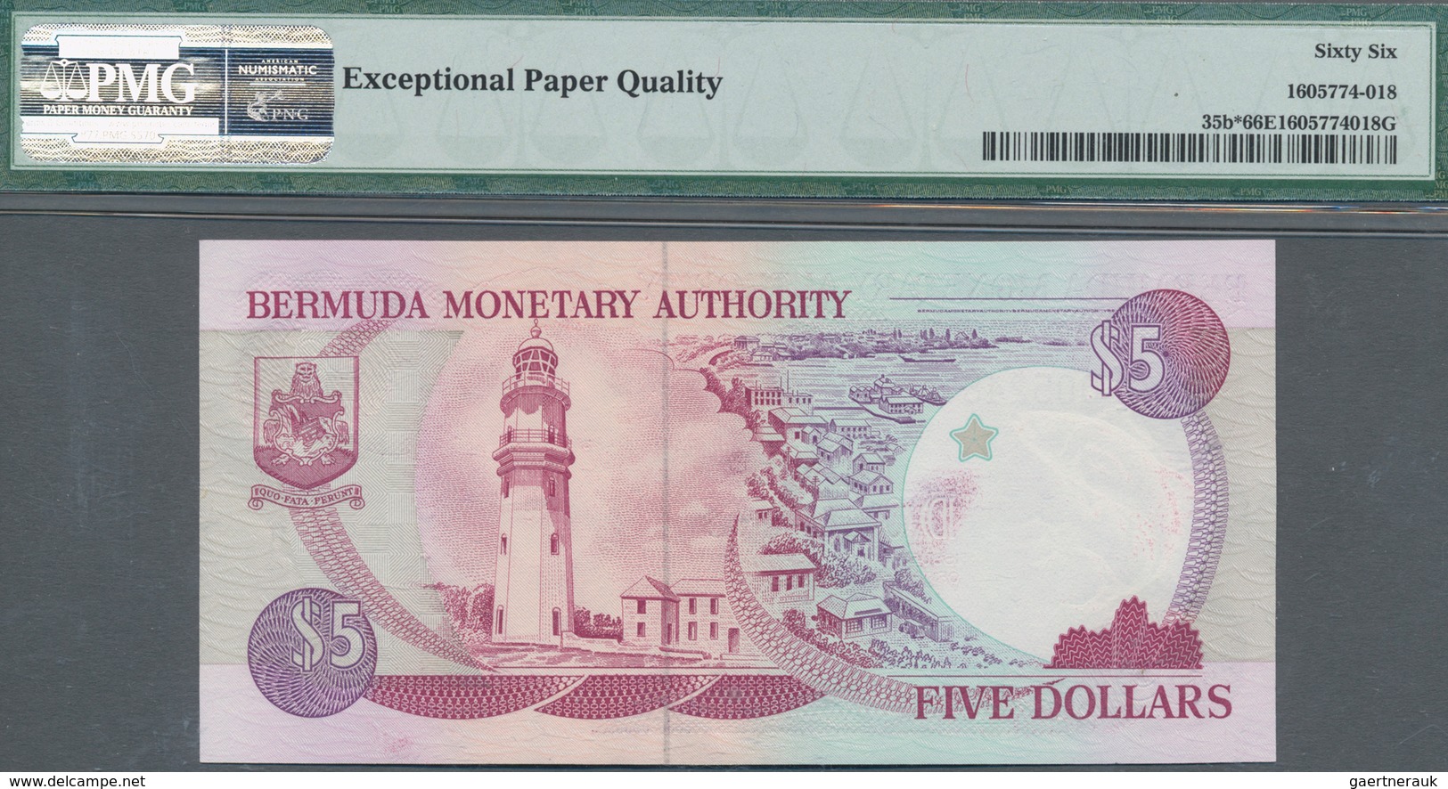 Bermuda: Group Of 5 Banknotes 5 Dollars 1989 REPLACEMENT, P.35b With Prefix "Z" In UNC Condition, Al - Bermudas