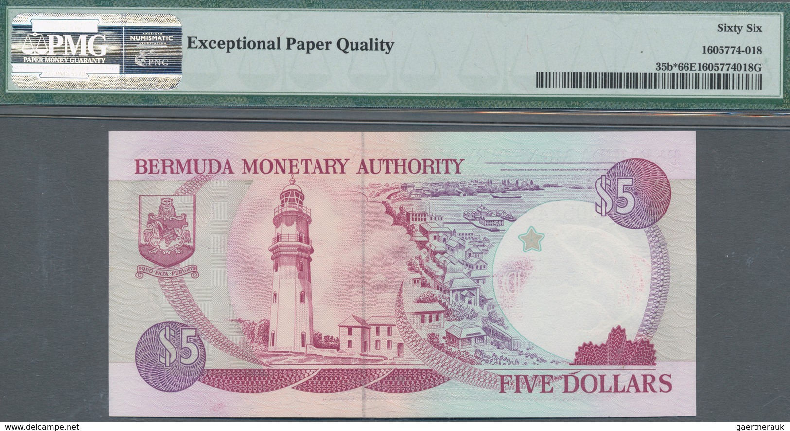 Bermuda: Group Of 5 Banknotes 5 Dollars 1989 REPLACEMENT, P.35b With Prefix "Z" In UNC Condition, Al - Bermuda