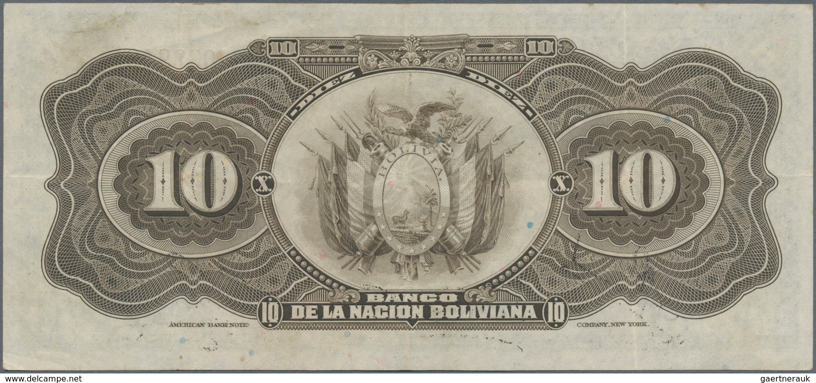 Bolivia / Bolivien: Very nice group with 8 banknotes comprising 50 Centavos 1902 P.91 (UNC), 1 Boliv