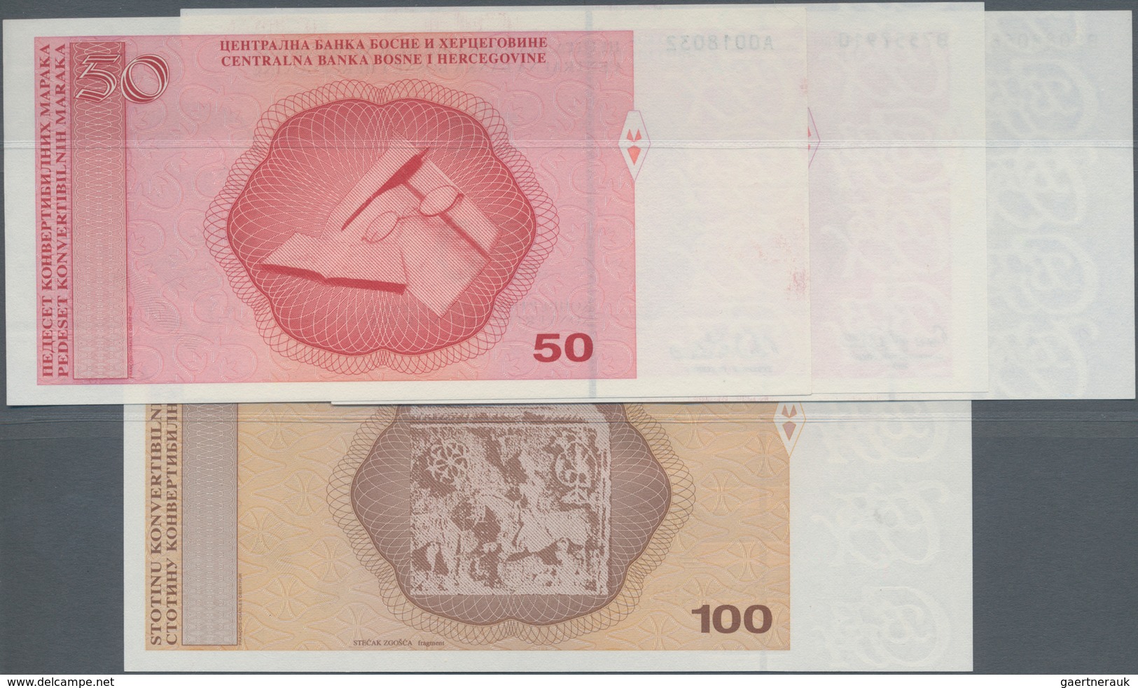 Bosnia & Herzegovina / Bosnien & Herzegovina: Very Nice Set With 4 Banknotes Comprising 50 Maraka 20 - Bosnien-Herzegowina