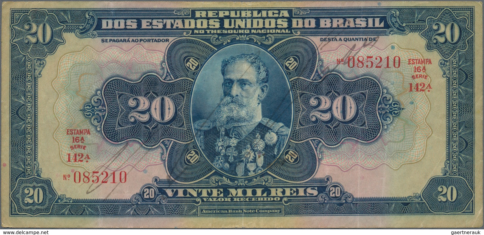 Brazil / Brasilien: Nice Group With 3 Banknotes Comprising República Dos Estados Unidos Do Brasil 5 - Brasil