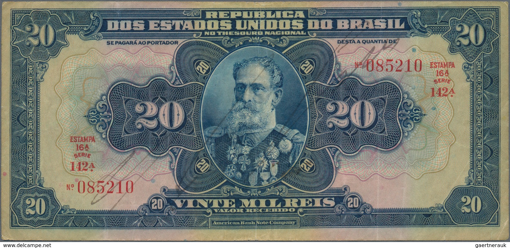 Brazil / Brasilien: Nice Group With 3 Banknotes Comprising República Dos Estados Unidos Do Brasil 5 - Brazilië