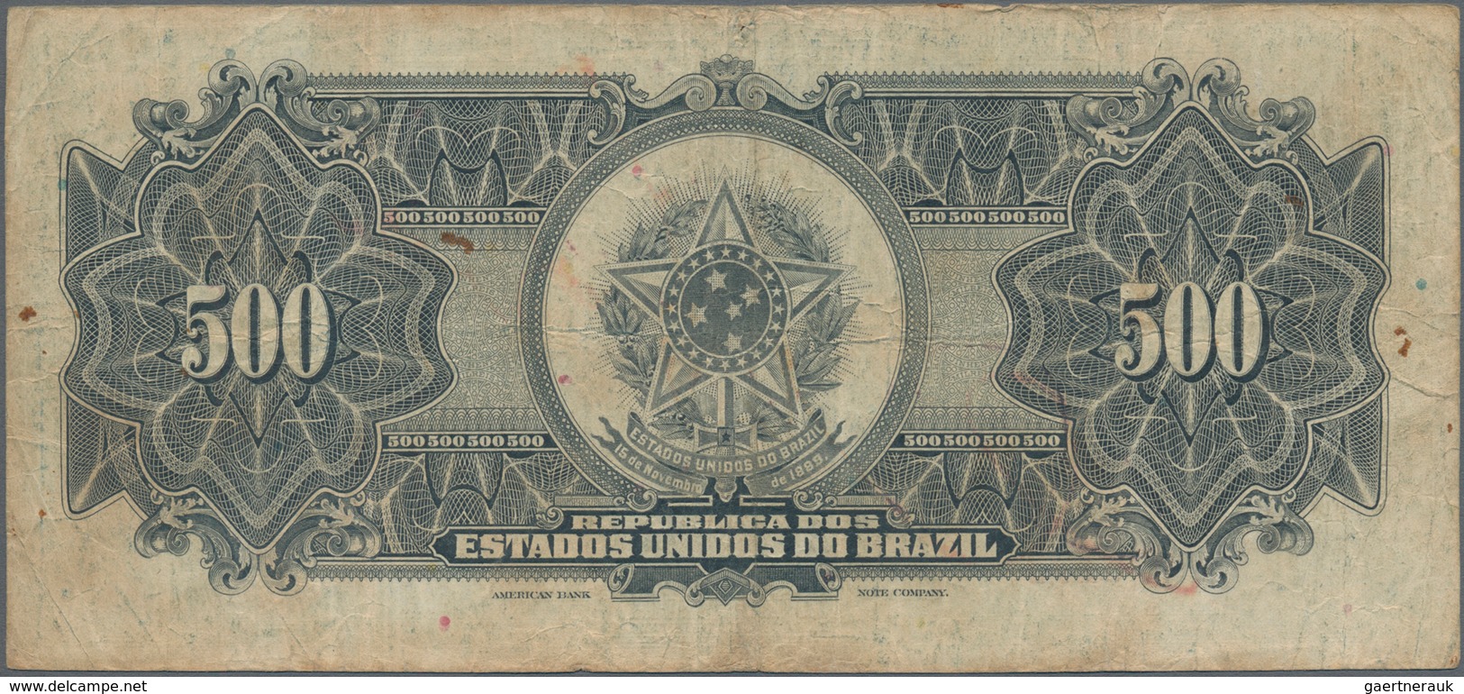 Brazil / Brasilien: República Dos Estados Unidos Do Brasil 500 Mil Reis ND(1931), P.92, Great Note W - Brasil