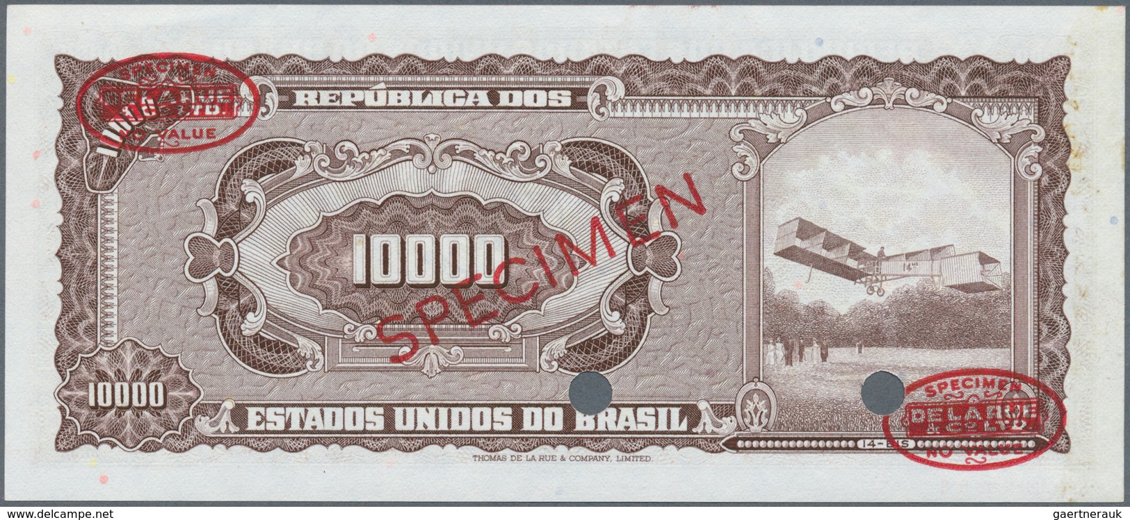 Brazil / Brasilien:  Banco Central Do Brasil 10 Cruzeiros Novos On 10.000 Cruzeiros ND(1967) Specime - Brasilien