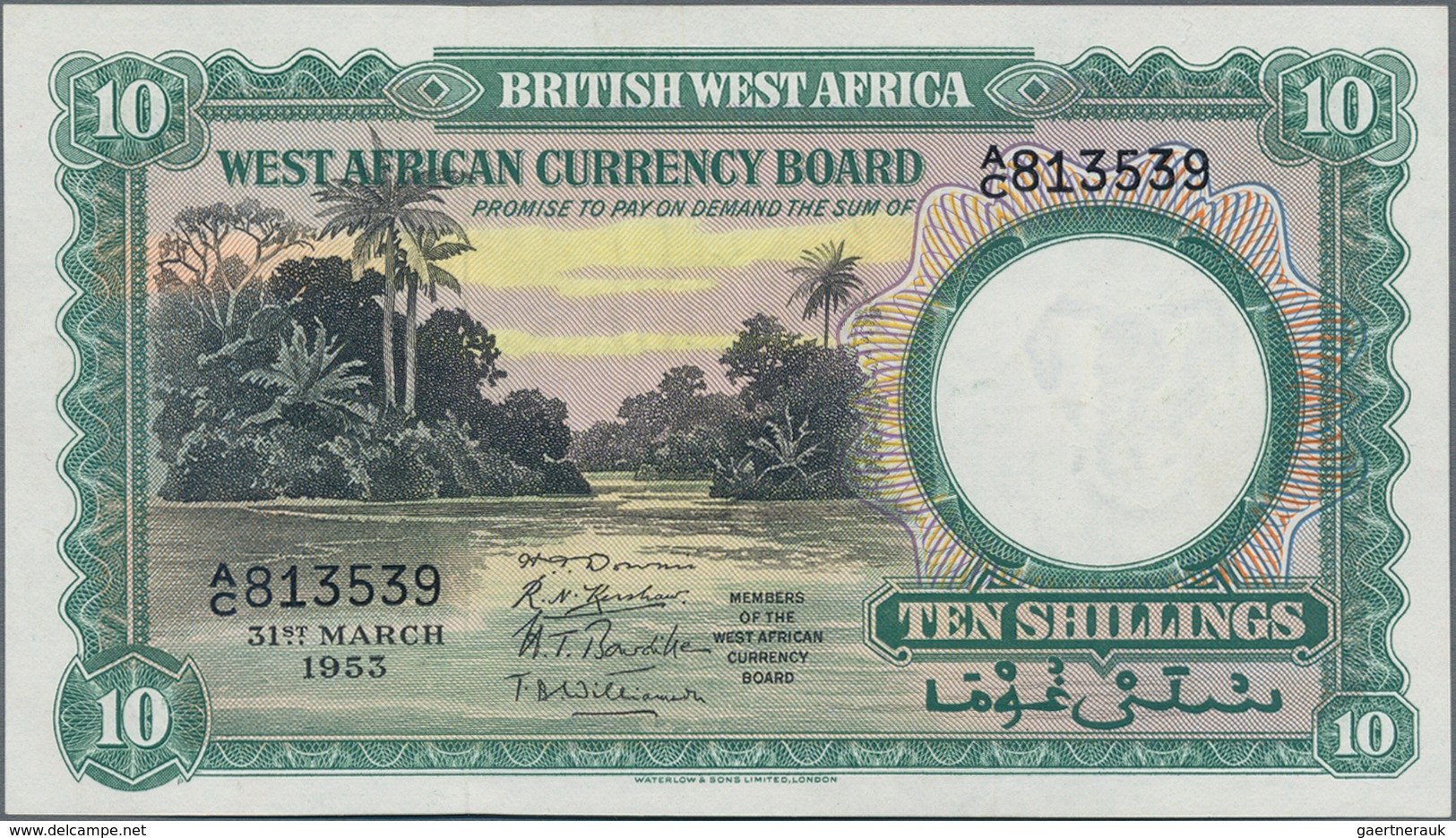 British West Africa: West African Currency Board 10 Shillings 1953, P.9a, Excellent Condition With A - Sonstige – Afrika