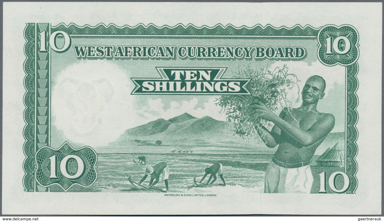 British West Africa: West African Currency Board 10 Shillings 1953, P.9a, Excellent Condition With A - Otros – Africa