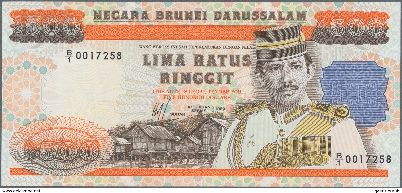 Brunei: 500 Ringgit 1989, P.18 In Perfect UNC Condition. Very Hard To Get In This Condition And High - Brunei