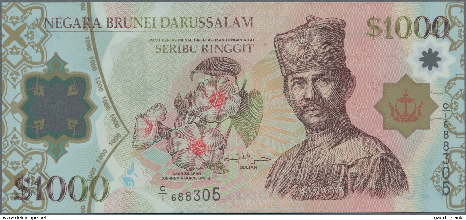 Brunei: 1000 Ringgit 2006, P.32 In Perfect UNC Condition. - Brunei