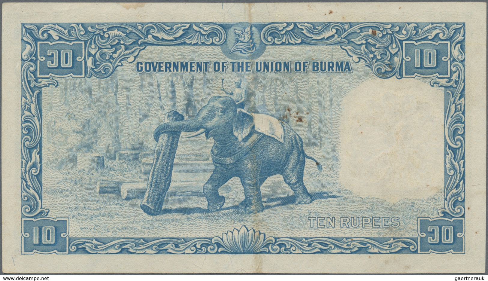 Burma / Myanmar / Birma: Nice Lot With 3 Banknotes Containing 10 Rupees ND(1945) With Overprint “Mil - Myanmar