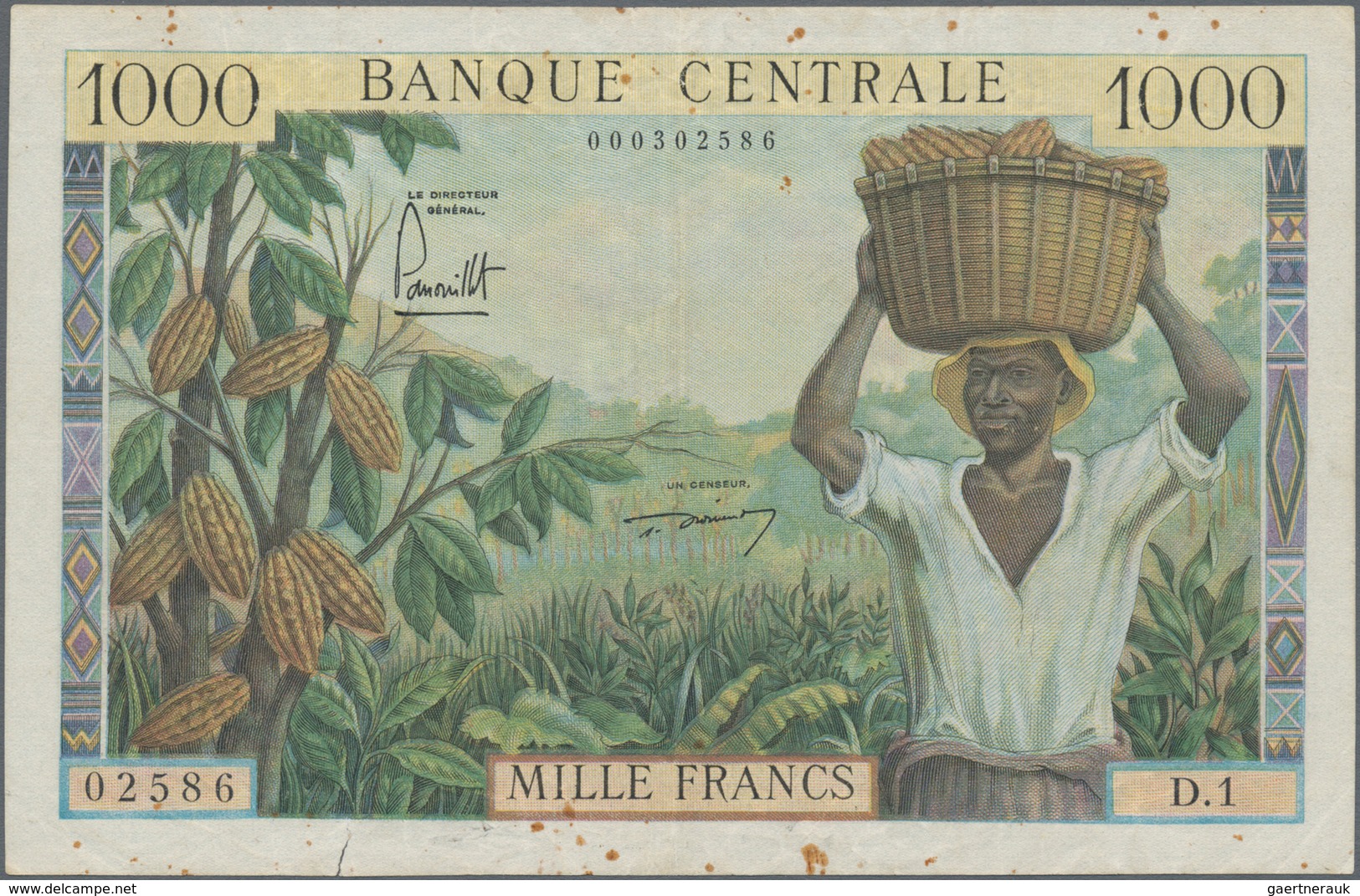 Cameroon / Kamerun: Banque Central - Republique Du Cameroun 1000 Francs ND(1961), P.7, Still Nice An - Camerún