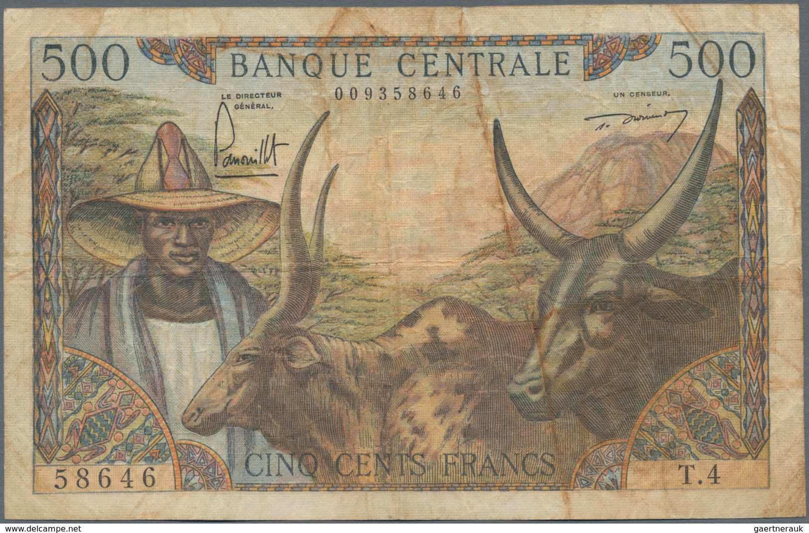 Cameroon / Kamerun: 500 Francs ND(1962), P.11, Stained Paper With Small Tear At Upper Margin And Tin - Camerún
