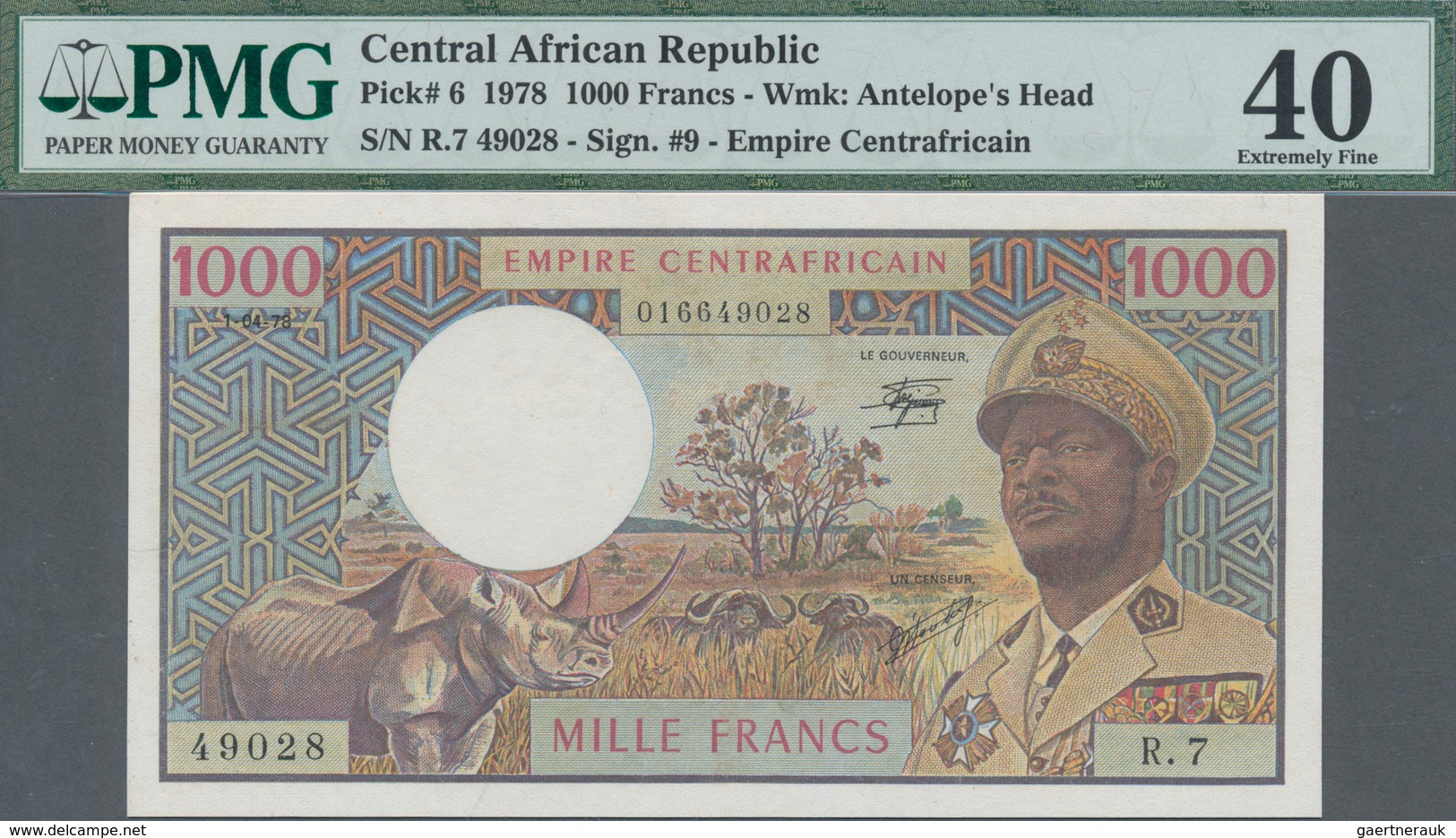 Central African Republic / Zentralafrikanische Republik: Banque Des États De L'Afrique Centrale - Em - República Centroafricana