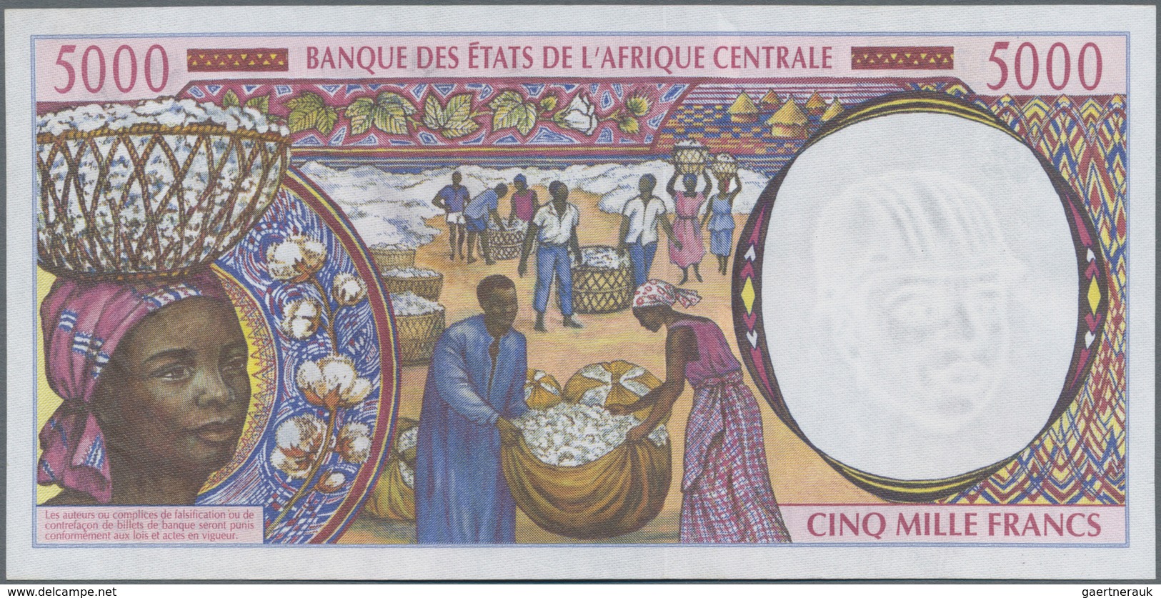 Central African Republic / Zentralafrikanische Republik: Pair With 5000 And 10.000 Francs Of The Ban - República Centroafricana