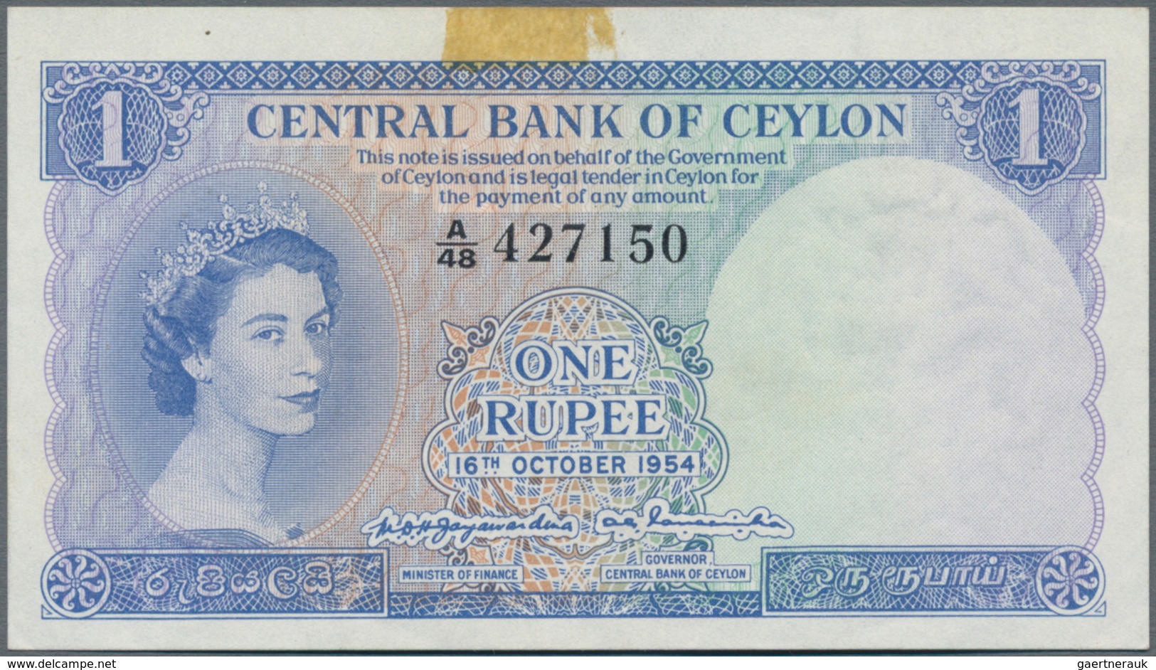 Ceylon: Pair With 1 Rupee Government Of Ceylon 1938 P.16c (VF/VF+) And 1 Rupee Central Bank Of Ceylo - Sri Lanka