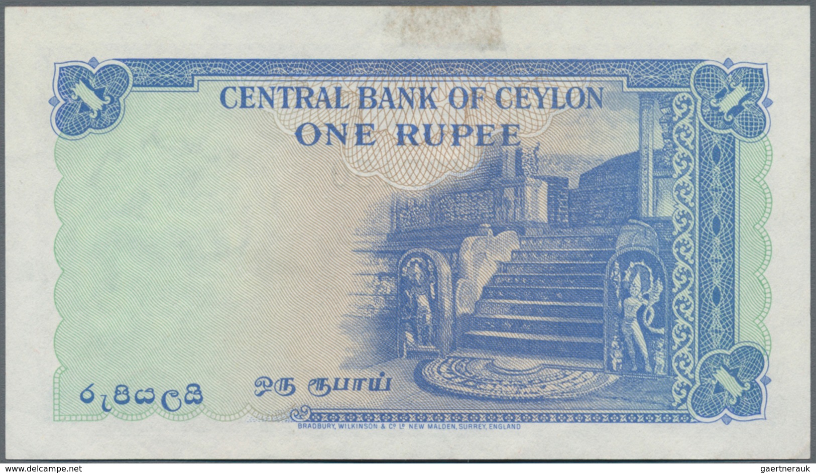 Ceylon: Pair With 1 Rupee Government Of Ceylon 1938 P.16c (VF/VF+) And 1 Rupee Central Bank Of Ceylo - Sri Lanka