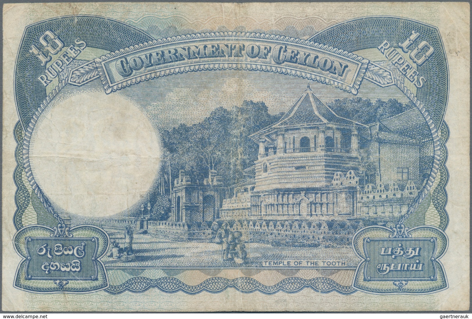 Ceylon: Nice Group With 3 Banknotes 5 Rupees 1941 P.32 (F), 10 Rupees 1941 P.36A (F+) And 25 Cents 1 - Sri Lanka