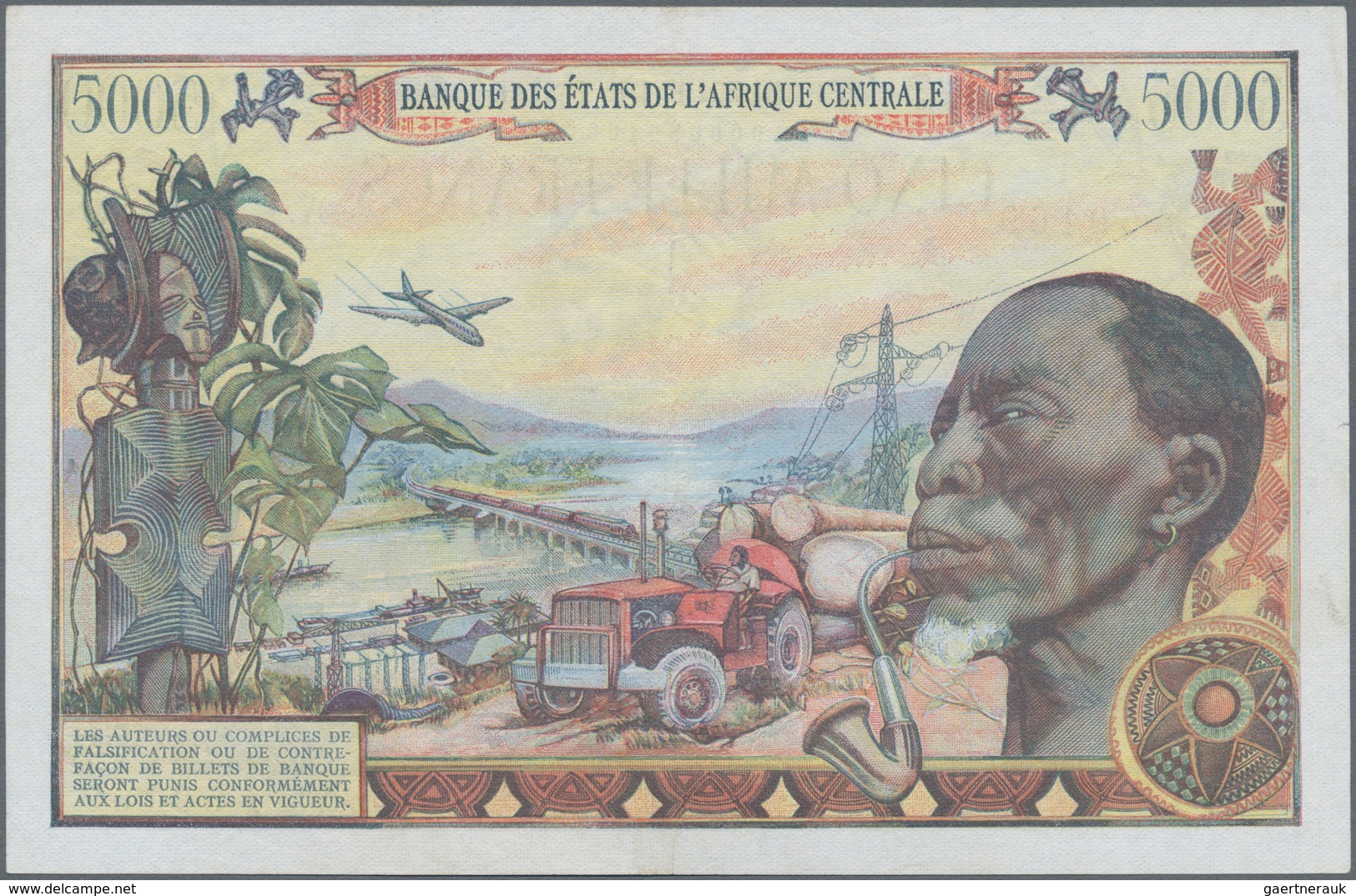 Chad / Tschad: Republique Du Tchad 5000 Francs 1980, P.8, Very Popular And Rare Note In Excellent Co - Tsjaad