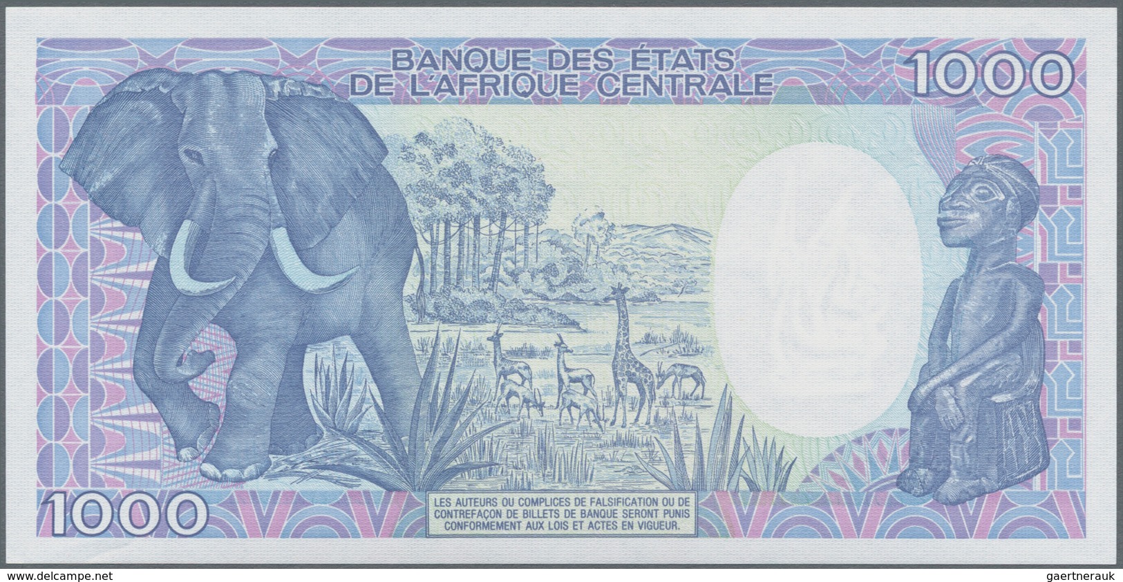 Chad / Tschad: Republique Du Tschad Pair With 500 Francs 1990 P.9c (UNC) And 1000 Francs 1988 P.10A - Tsjaad