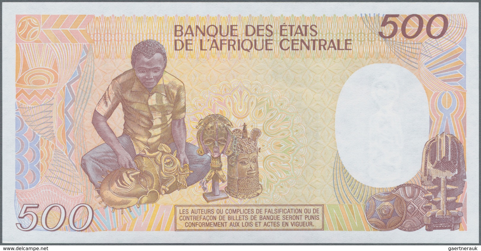 Chad / Tschad: Republique Du Tschad Pair With 500 Francs 1990 P.9c (UNC) And 1000 Francs 1988 P.10A - Tsjaad