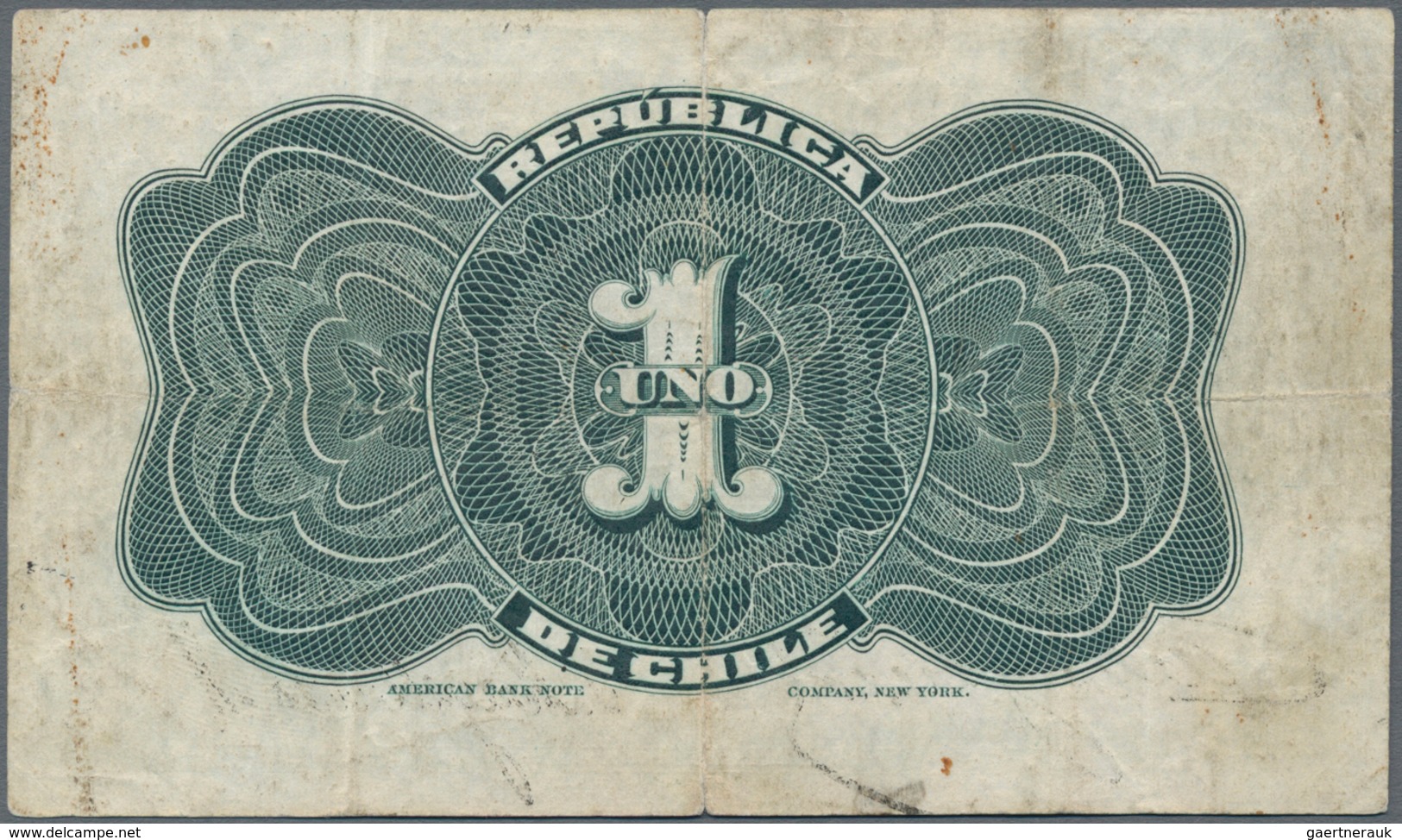 Chile: Nice Set With Republica De Chile 1 Peso 1919 P.15b (VF) And 1000 Pesos Banco Central De Chile - Chili