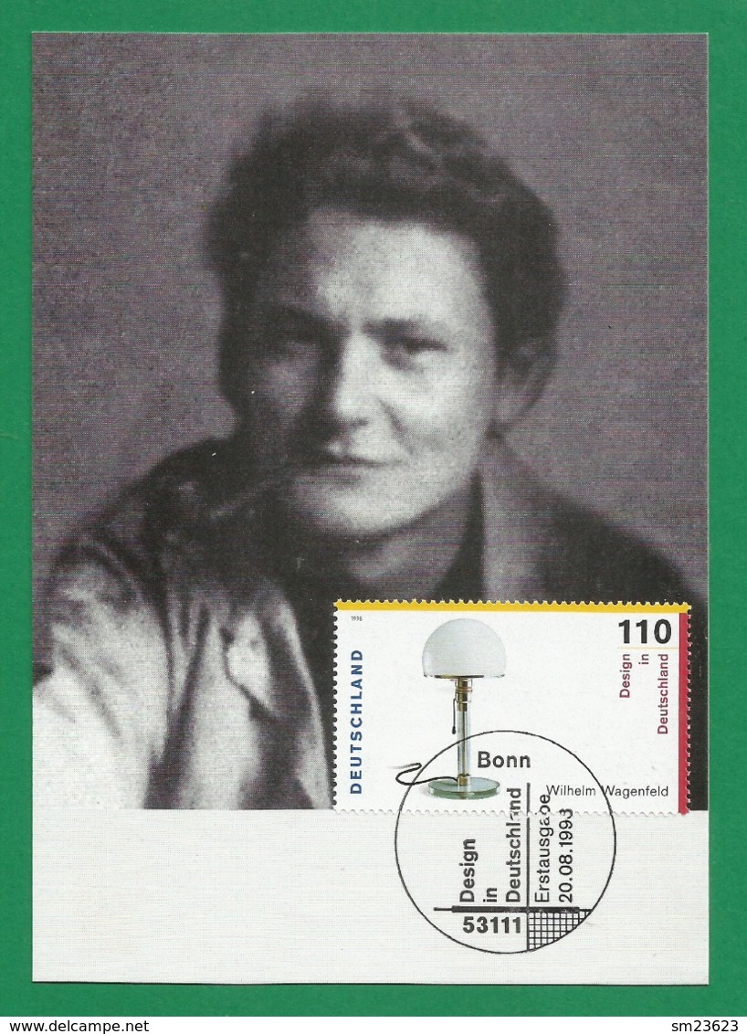 BRD 1998  Mi.Nr. 2003 , Wilhelm Wagenfeld - Design In Deutschland - Hagenbach Maximum Card - Stempel Bonn 20.08.1998 - Other & Unclassified