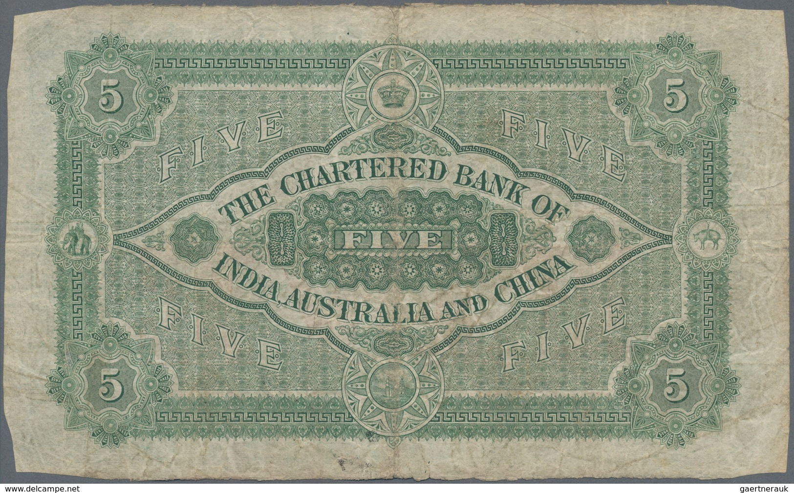 China: Chartered Bank Of India, Australia & China 5 Dollars May 2nd 1927, P.S184, Still Nice With A - China