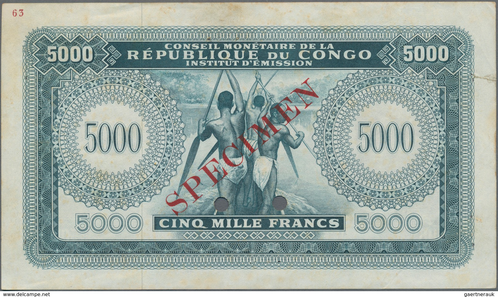Congo / Kongo: Congo - Kinshasa, Conseil Monétaire De La République Du Congo - Institut D'Émission, - Sin Clasificación