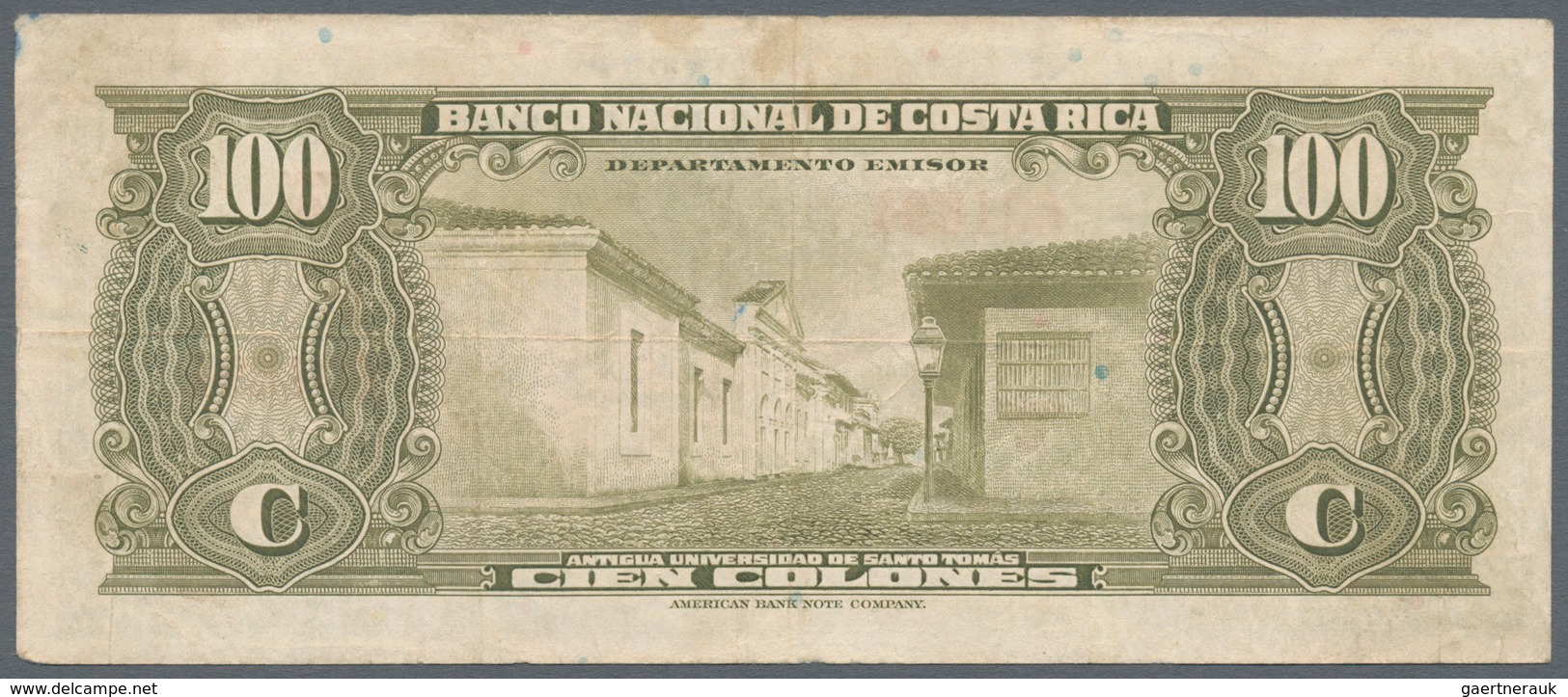 Costa Rica: Banco Nacional De Costa Rica 100 Colones December 21st 1949, P.212a, Stronger Center Fol - Costa Rica