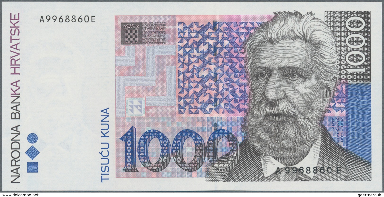 Croatia / Kroatien: Pair With 500 And 1000 Kuna 1993, P.34, 35, Both In Perfect UNC Condition. (2 Pc - Kroatien