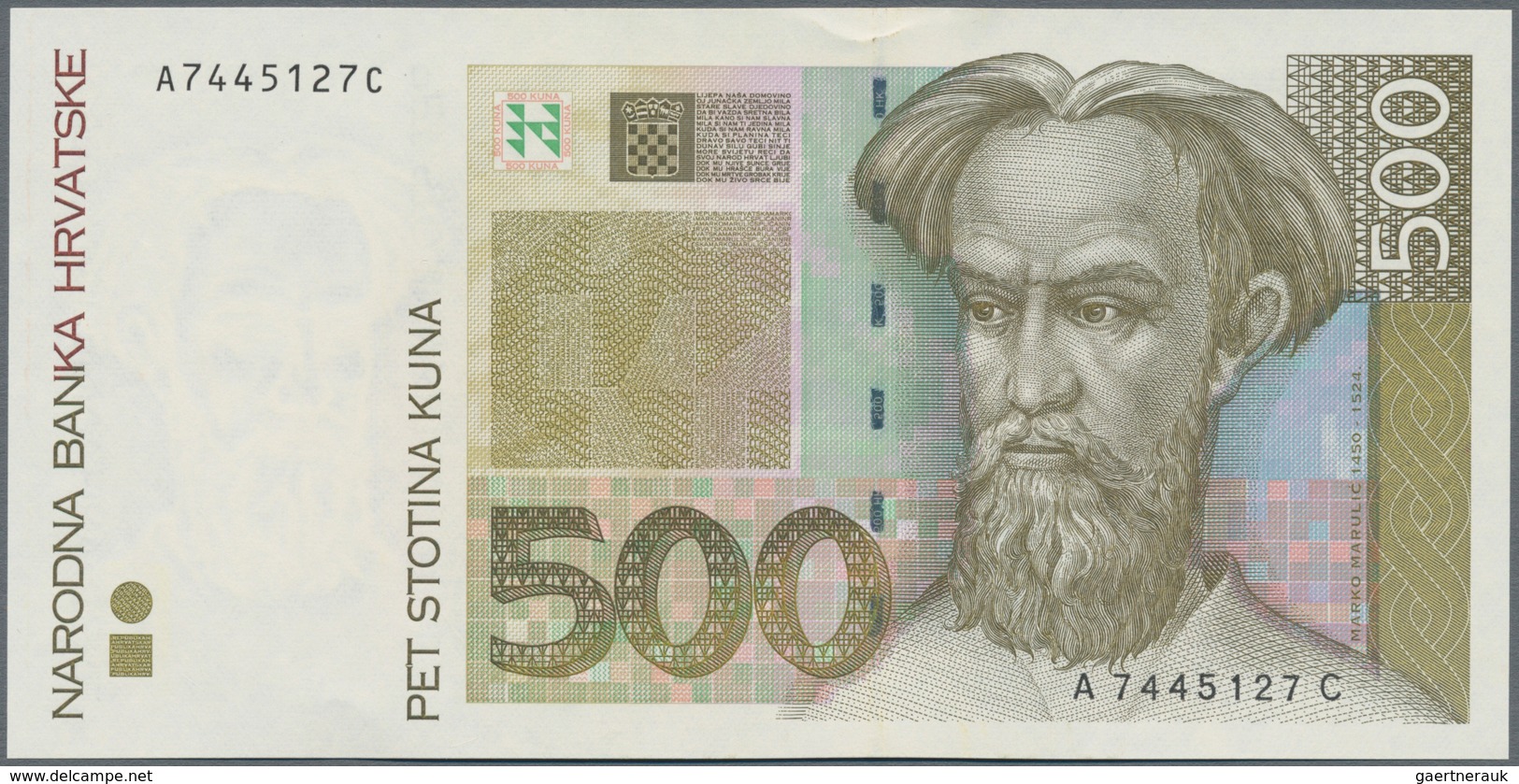 Croatia / Kroatien: Pair With 500 And 1000 Kuna 1993, P.34, 35, Both In Perfect UNC Condition. (2 Pc - Croacia